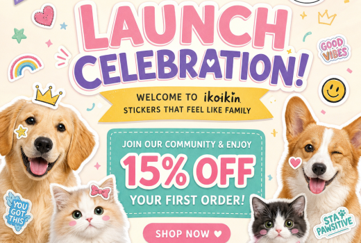 “Welcome to ikoikin — Stickers That Feel Like Family”