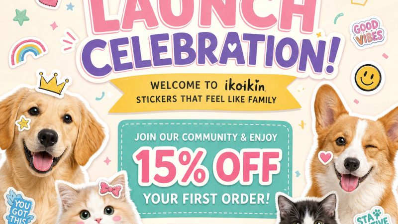 “Welcome to ikoikin — Stickers That Feel Like Family”