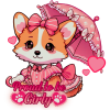 Corgi Girly Sticker
