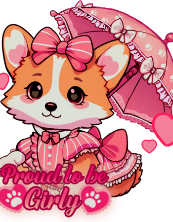 Corgi Girly Sticker