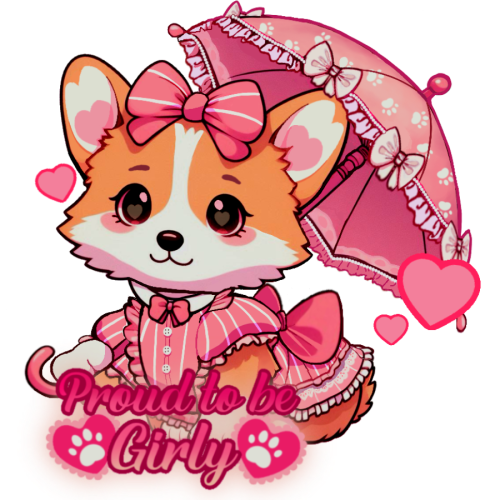 Corgi Girly Sticker