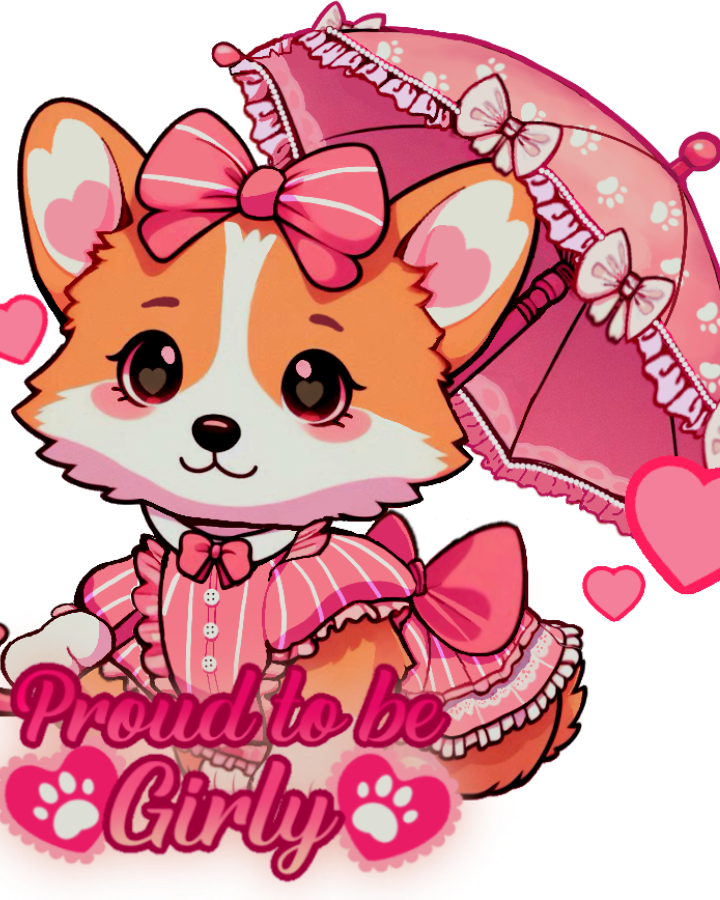 Corgi Girly Sticker