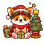 Corgi Christmas Present Sticker