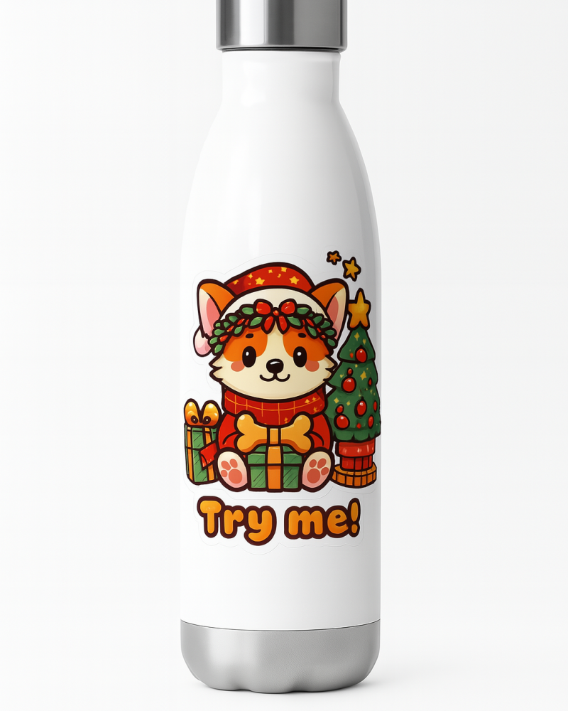 Corgi Christmas Present Sticker Corgi Christmas Present Sticker