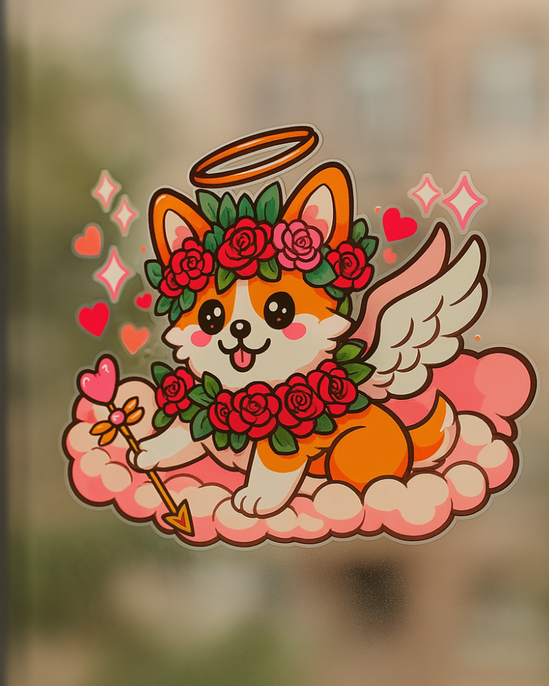 Corgi Cupid Sticker Corgi Cupid Sticker