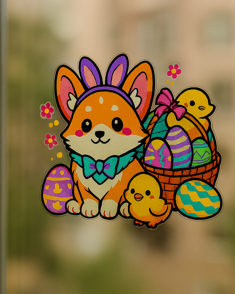 Corgi Easter Sticker Corgi Easter Sticker