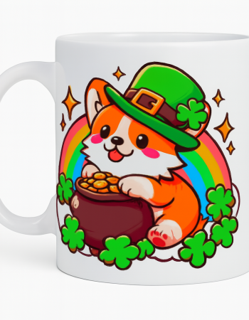Corgi Leprechaun Sticker Corgi Leprechaun Sticker