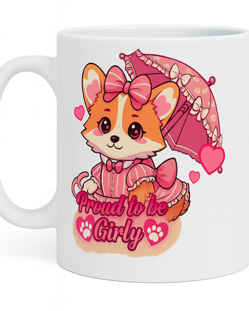 Corgi Girly Sticker