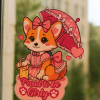 Corgi Girly Sticker