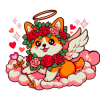Corgi Cupid Sticker