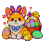 Corgi Easter Sticker