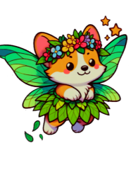 Corgi Fairy Sticker