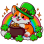Corgi Leprechaun Sticker